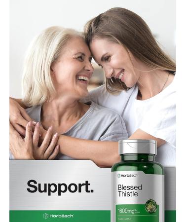 Blessed Thistle 1600mg Capsules - Max Potency for Breastfeeding - Non-GMO, Gluten Free Herb Supplement | 150 Count by Horbaach - Buy Online on GoSupps.com