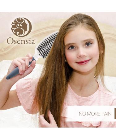 Detangling Boar Hair Brush for Curly & Straight Hair | Travel-Friendly | Adults & Kids | Ideal for Thick, Dry, Curly Hair | Boar + Nylon Bristles - Buy Online on GoSupps.com