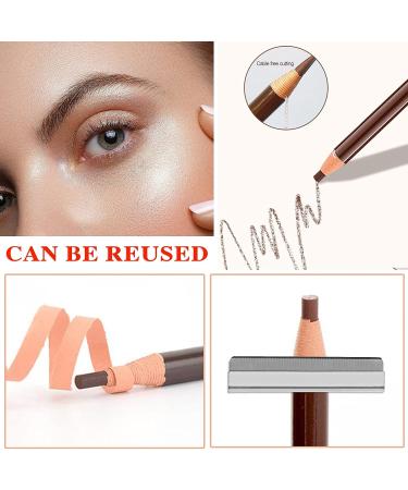 Waterproof Eyebrow Pencil Set - Dark Brown | Microblading Eyebrow Pen for Makeup and Tattoo | Includes Trimming Tool - Buy Online on GoSupps.com