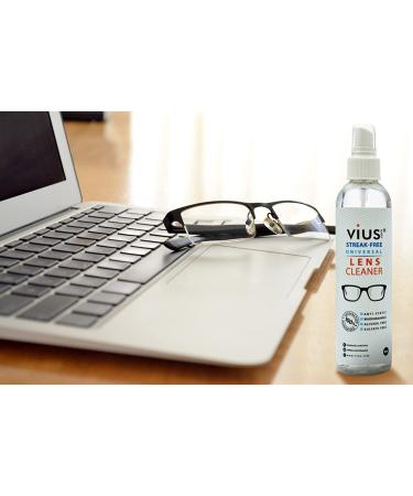 Vius Premium Lens Cleaner Spray for Eyeglasses, Cameras & Lenses - 8oz 2-Pack - Removes Fingerprints, Dust & Oil - Buy Online on GoSupps.com