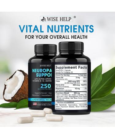 Neuropathy Support | Natural Nerve Discomfort Relief | Made in USA | Antioxidant Formula for Trigeminal Neuralgia & Diabetic Neuropathy | 30 Caps - Buy Online on GoSupps.com