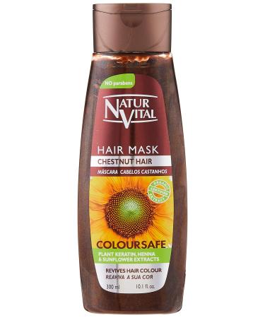 Colouring Hair Mask - Repairs and Colours - 300 Ml/Natural & Organic. (Chestnut Hair)