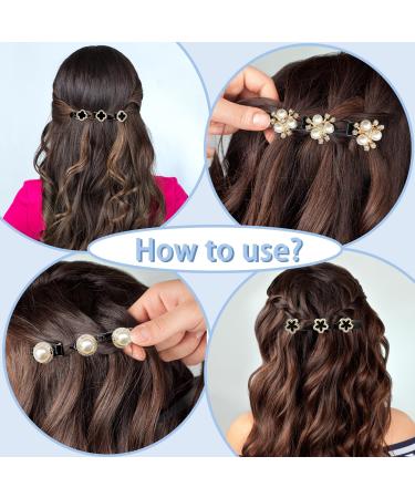 5 Piece Crystal Hair Clips Set for Women | Double-Layer Duck Beak Hair Clips for Everyday & Party - Buy Online on GoSupps.com