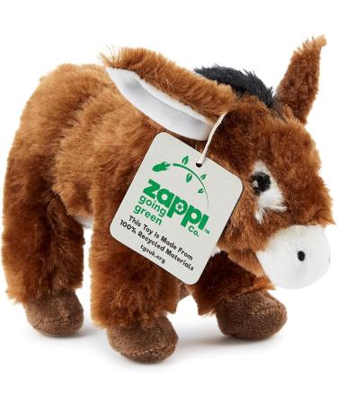 Zappi Co 100% Recycled Plush Donkey Toy (21cm) - Eco-Friendly Stuffed Animal for Newborns - Buy Online on GoSupps.com