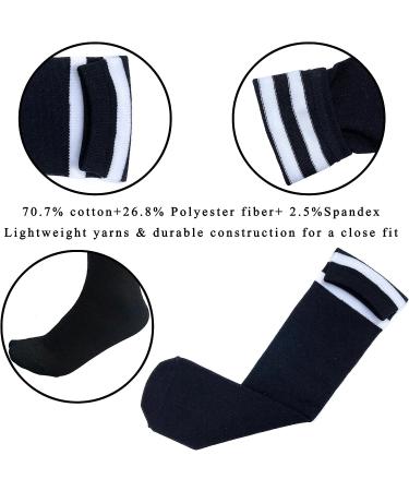 AnjeeIOT Kids Soccer Socks - White + Black | High School Team Dance Sports Socks for Boys & Girls (5-10 Years) - Buy Online on GoSupps.com
