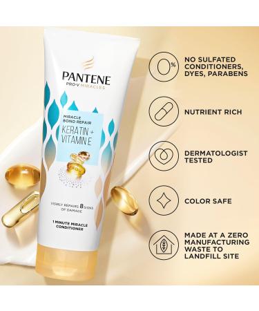 Pantene Pro-V Miracles Bond Repair Keratin + Vitamin E 1 Minute Miracle Conditioner 325mL - Buy Online on GoSupps.com