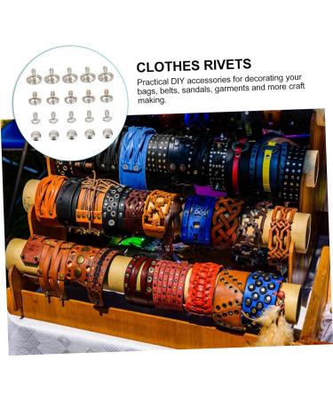 Lurrose 60 pcs Durable Leather Practical Bags Rivets DIY Chic Luggage Re Studs Craft Bag Clothes Crafts - Buy Online on GoSupps.com