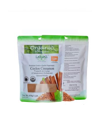 Certified Organic 1LB/ 454g Pure Ceylon/True Cinnamon Powder (c.zeylanicum)