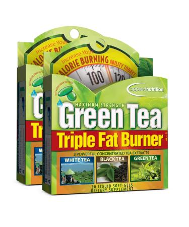 Applied Nutrition Green Tea Triple Fat Burner Liquid Soft-Gels Maximum Strength - 30 ct Pack of 2