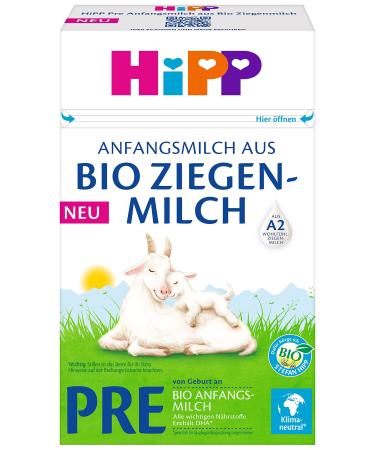 HiPP milk formula made from organic goat's milk Pre initial milk made from organic goat's milk pack of 5 (5 x 400g) - Buy Online on GoSupps.com