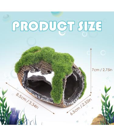 Shop Aquarium Decoration - Realistic Moos Deko Resin Cave Ornament for Fish & Shrimp | 3.34 x 2.55 x 2.75 inches - B-green - Buy Online on GoSupps.com