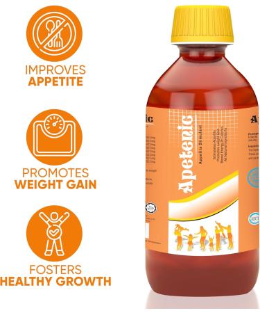HERBOGANIC Apetenic Syrup - Appetite Booster Weight Gain Stimulant - A Natural Energy and Calorie Booster for underweight Men Women & Kids. (8 oz) 8 Ounce (Pack of 1) - Buy Online on GoSupps.com