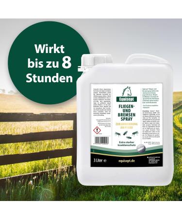 Equisept Fly Spray for Horses - 3L Insect Spray Canister | Mosquito & Horse Skin Care - Veterinarian Recommended Doping-Free - Buy Online on GoSupps.com