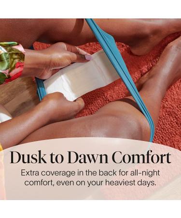 Cora Organic Ultra Thin Overnight Pads with Wings - 100% Organic Cotton Topsheet | 36 Count - Buy Online on GoSupps.com