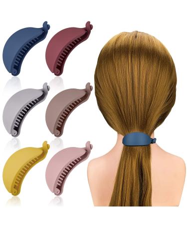 ANCIRS 6 Pack Non-Slip Banana Hair Clips Large Grind Arenaceous Hair Claw Clips for Women & Girls Thick & Thin Hair (Begonia Red & Navy Blue & Taro Purple & Cherry Pink & Lemon Yellow & Light Gray) - Buy Online on GoSupps.com