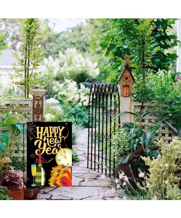 Happy New Year Champagne Bottle Garden Flag - 12 x 18 Inches - Buy Online on GoSupps.com