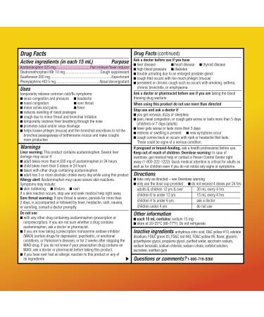 Amazon Basic Care Daytime Honey Flavor Severe Cold and Flu Relief, Liquid Medicine, 12 fl oz (Pack of 1) Honey 12 Fl Oz (Pack of 1) - Buy Online on GoSupps.com
