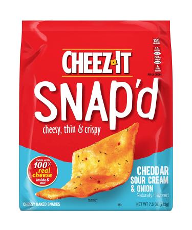 Cheez-It Snap'd Cheese Cracker Chips 7.5oz Pouch - Cheddar Sour Cream & Onion (6 Bags) - Buy Online on GoSupps.com
