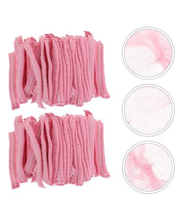 ARTIBETTER 100Pcs Disposable Hair Net Caps - Pink Bouffant Caps for Women - Ideal for Food Service - Elastic Head Cover - Buy Online on GoSupps.com