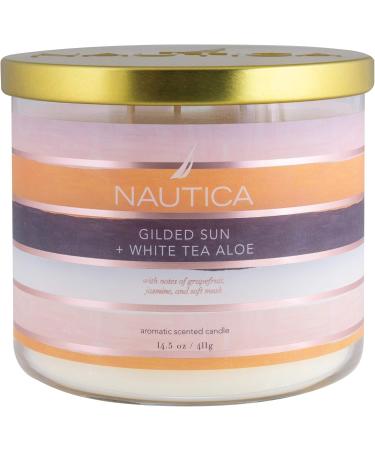 Gilded Sun & White Tea Aloe - Nautica Luxury Soy Wax Candle | International Shipping Available - Buy Online on GoSupps.com