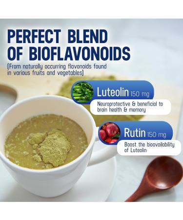 Lutimax Pediatric Powder Brain Supplement with Luteolin & Rutin - Kids Memory Focus Muscle & Immune Support Brain Supplements - Nootropic Antioxidants - 100 Servings Pediatric Powder (1 Pack) - Buy Online on GoSupps.com