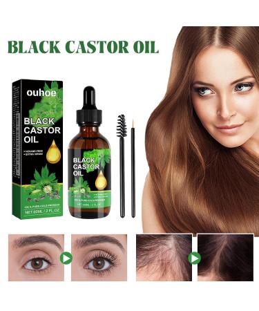 Organic Jamaican Black Castor Oil for Hair Growth | Thicker Eyelashes & Eyebrows | Cold Pressed & Unrefined 60ML - Aromatherapy Massage Oil - Buy Online on GoSupps.com