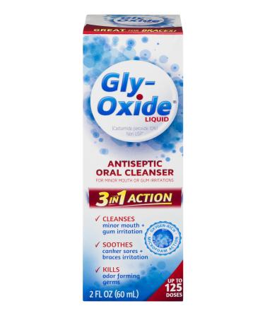 Gly-Oxide Alcohol-Free Antiseptic Mouth Sore Rinse, 2 oz, Packaging May Vary