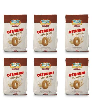 Divella Divella Ottimini Integrali Cork Biscuits with Solid Grain Flour 700 g Biscuits Cookies Set of 6