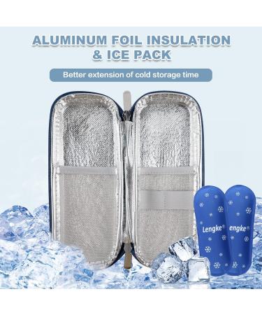 EVA Insulin Travel Bag - Marble Green Diabetic Bag with 2 Cooling Packs for Insulin Pens & Syringes - Buy Online on GoSupps.com