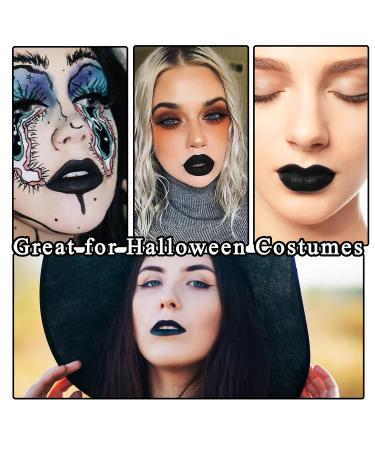 Black Matte Lipstick - Highly Pigmented Non-Stick Cup Gloss for Halloween & Cosplay | Moisturizing Waterproof Eye Black Stick for Sports - Buy Online on GoSupps.com