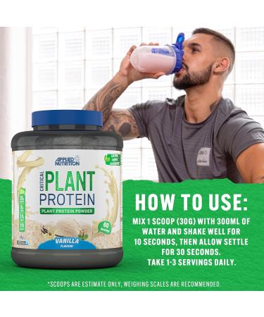 Applied Nutrition Critical Plant Protein Vanilla 1800g Vanille 1800g - Buy Online on GoSupps.com