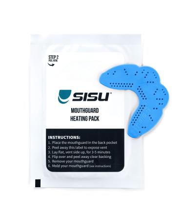 SISU Mouth Guards Aero 1.6mm Custom Fit Sports Mouthguard and Molding Heat Pack for Youth/Adults Electric Blue
