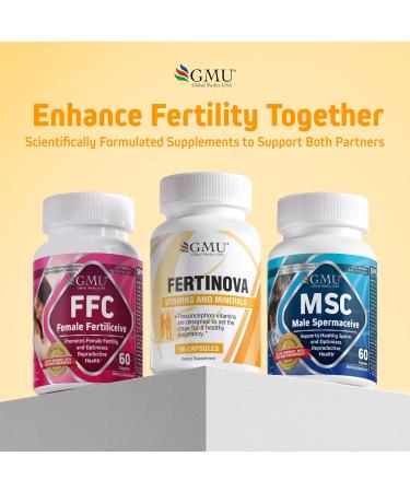 GMU GLOBAL MEDICS USA - Fertinova - Premium Preconception Vitamins & Pregnancy Support Prenatal Vitamins for Women Fertility Supplements for Women Needed Prenatal Choline Supplements - 90 Capsules - Buy Online on GoSupps.com