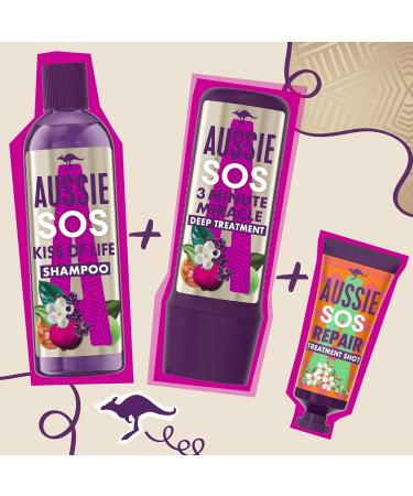 Aussie SOS Deep Repair Australian Superfruit Shampoo For Damaged Hair 490ml - Buy Online on GoSupps.com
