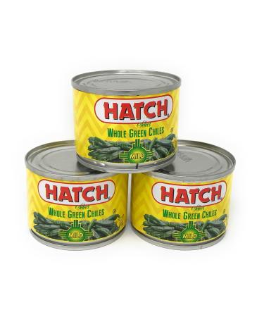 Hatch Mild Whole Green Chiles 4 Oz Cans - Pack of 3 4 Ounce (Pack of 3)