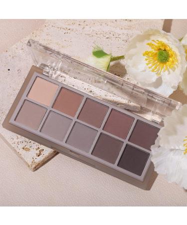 Hegafoo 10 Color Nude Eyeshadow Makeup Palette + 5 PCS Eye Brushes Set - Professional Naked Matte Shimmer Eye Shadow Kit | Long Lasting & Waterproof - Buy Online on GoSupps.com