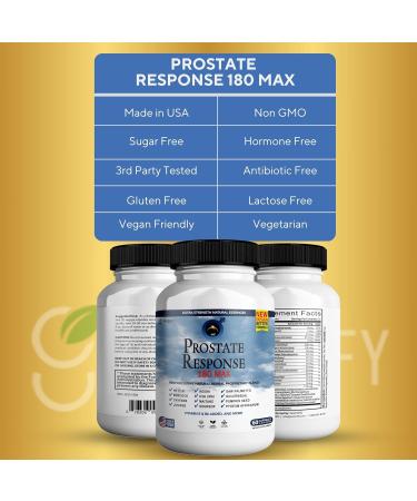 GREENVIFY Prostate Response 180 Max Prostate Formula Supplements for Men Capsules Health Supplements - Maximum Strength All Natural to Support Normal & Healthy Function (1) - Buy Online on GoSupps.com