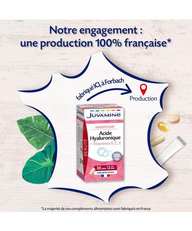 JUVAMINE - Hyaluronic Acid + Vitamins A C E - Skin Beauty - 60 Vegetable Capsules - Buy Online on GoSupps.com