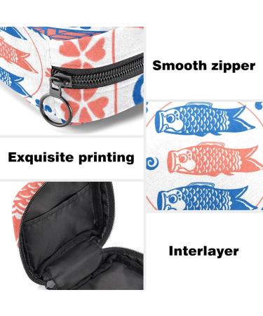 Fish Sanitary Napkin Storage Bag for Women - Portable First Period Pads Holder & Travel Makeup Bag - Large Capacity Multicoloured - Buy Online on GoSupps.com