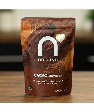 Naturya Fairtrade Organic Cacao Powder 250g - Premium Quality Superfood - Buy Online on GoSupps.com