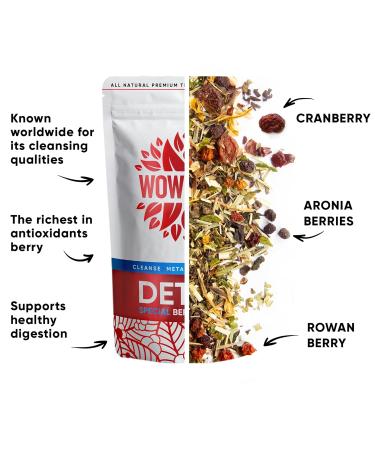 WOW TEA Berry Detox Tea - 21-Day Innovative Body Cleanse Program for Full Detox and Wellness - Buy Online on GoSupps.com