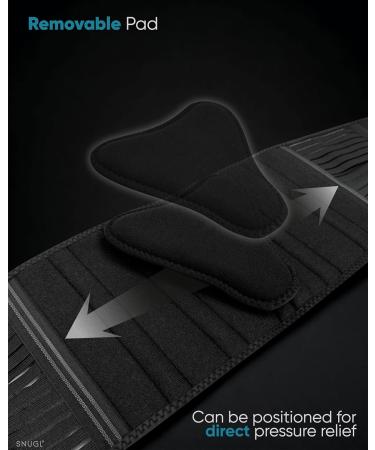 SNUGL Lower Back Support Belt for Women and Men - XXL Black | Sciatica Pain Relief, Lumbar Brace for Straight Posture - Buy Online on GoSupps.com