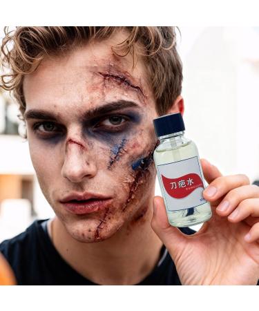 Liquid Scar Makeup | 30ml Safe Cosplay Body Paint Realistic Liquid Scar Stage Makeup for Cosplay - For Escape Room Horror Party Theater Performance Carnival Masquerade - Buy Online on GoSupps.com