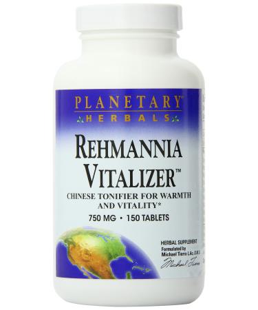 Planetary Herbals Rehmannia Vitalizer 750mg Chinese Tonifier for Warmth and Vitality -150 Tablets