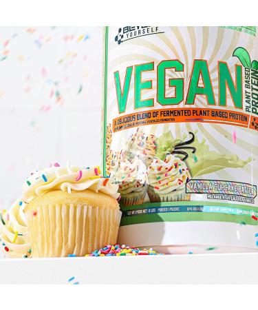 Beyond Vegan Protein Powder - Beyond Yourself | Fermented Non-GMO Complete Amino Acid Profile with MCT Oil | Gluten-Free Naturally Sweetened No Sugar or Fillers | 2lb Vanilla Cupcake Batter Vanilla Cupcake Batter 907.1 g (Pack of 1) - Buy Online on GoSupps.com