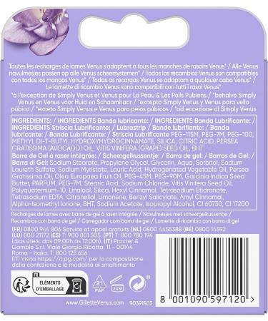Gillette Venus Comfortglide Breeze Blade Refills X4 For Women 3 Blades - Buy Online on GoSupps.com