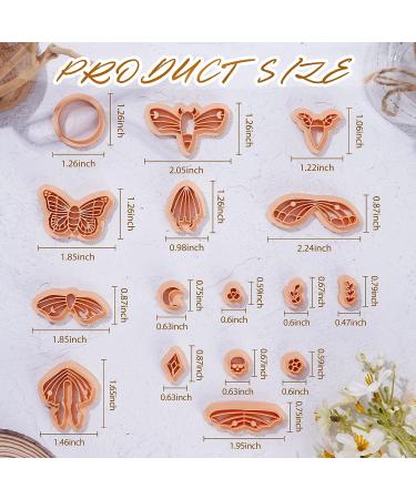 Puocaon Luna Moth Polymer Clay Cutters - Set of 16 Shapes for Polymer Clay Jewelry Making - Buy Online on GoSupps.com