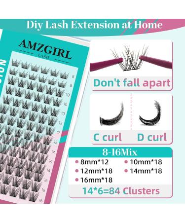 84 Pcs Lash Clusters - Natural Wispy Eyelashes for DIY Extensions | C Curl Fluffy Soft Individual Lashes - Buy Online on GoSupps.com