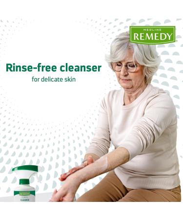 Medline Remedy Clinical Cleansing Body Lotion 8 Oz Spray Bottle Vanilla Scent No-Rinse Bedside Cleanser Incontinence Care Moisturizing Skin Conditioning Nutrient Rich Sulfate-Free Men Women - Buy Online on GoSupps.com