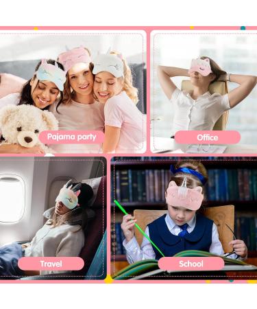 Soft Plush Unicorn Sleep Mask for Kids & Women - 12 Pieces | Cute Blindfold Eye Shade for Travel, Nap, and Party - Buy Online on GoSupps.com